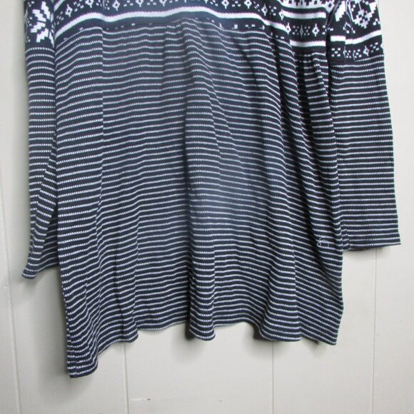 Ma Cherie Maternity Shirt M 3/4 Sleeve Black White - Picture 5 of 11